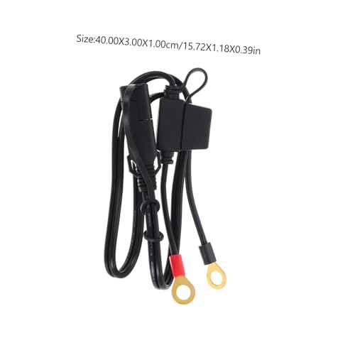 ROMISBABA Motorrad Verlängerungskabel mit O Ring Metallanschluss Wasserdichtes Schnelltrennkabel für Batterie Installieren Passend für Motorräder Bikes Traktoren mit Schwarzem von ROMISBABA