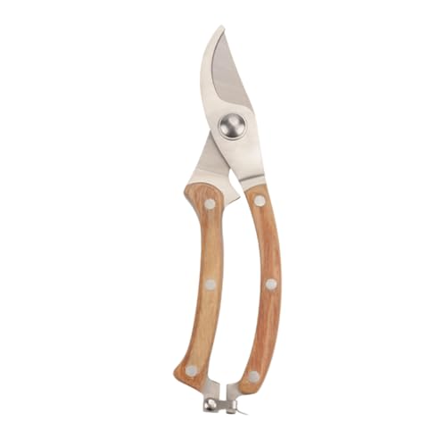 ROMISBABA Multifunktionale Gartenschere mit Holzgriff Rostfreier Langlebig Ergonomisch Sicherer Verriegelungsmechanismus für Baum und Astschnitt im Gartenbereich ROMISBABA Multifunktionale Gartenschere mit Holzgriff Rostfreier Langlebig Ergonomisch Sicherer Verriegelungsmechanismus für Baum und Astschnitt im Gartenbereich von ROMISBABA