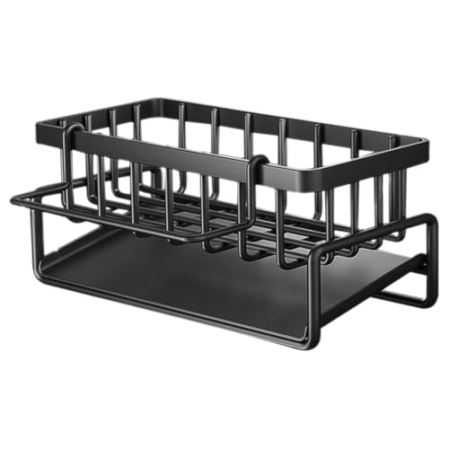 ROMISBABA Multifunktionaler Küchen Spüle Organizer mit Schwammhalter und Abtropfgestell Spültuchhalter aus Robustem Material Platzsparend für Spüle und Badezimmer Leicht zu Installieren von ROMISBABA