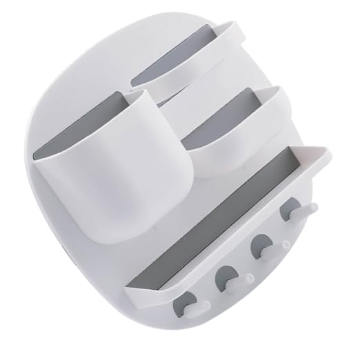 ROMISBABA Multifunktionales Wandregal Badezimmer Organizer mit Fächern Ablagefläche und Haken Weißer Wandhalter für Bad und Küchenaufbewahrung Robust und Platzsparend für Handtücher und ROMISBABA Multifunktionales Wandregal Badezimmer Organizer mit Fächern Ablagefläche und Haken Weißer Wandhalter für Bad und Küchenaufbewahrung Robust und Platzsparend für Handtücher und von ROMISBABA