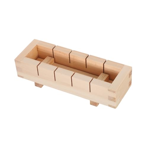 ROMISBABA Musubi Maker Holz Sushi Press Mold Musubi Reispresse Rechteckiger Oshizushi Maker für DIY Onigiri Zuhause Bento Lunch Kit Khaki von ROMISBABA