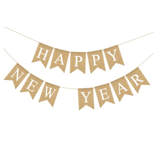 ROMISBABA Neujahrs Dekofahne Happy Year Girlande aus Robustem Kreative Wimpelkette für Silvester Party Farbenfrohe Hängedeko für Wand und Decke Festliche Party Adornments ROMISBABA Neujahrs Dekofahne Happy Year Girlande aus Robustem Kreative Wimpelkette für Silvester Party Farbenfrohe Hängedeko für Wand und Decke Festliche Party Adornments von ROMISBABA