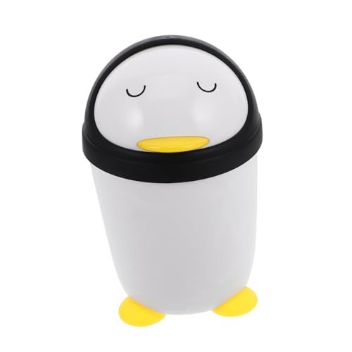 ROMISBABA Niedlicher Mini Mülleimer mit Deckel Kunststoff Tisch Mülleimer für Schlafzimmer Büro Kinderzimmer Kompakter Desktop Abfalleimer für Kleine Abfälle Leicht zu Reinigen und von ROMISBABA