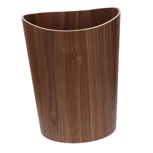 ROMISBABA Nordic Style Holz Mülleimer Rubbish Organizer mit Natürlicher Holzmaserung Vielseitiger Home Waste Can für Badezimmer Büro Schlafzimmer Stilvoller Japanischer Ash bin von ROMISBABA