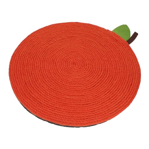 ROMISBABA Orange Geformte Kratzmatte für Katzen Langlebiges Kratzbrett mit Spielerischem Design Multifunktional als Schlafmatte und Kratzschutz Geeignet für Wohnungskatzen zur Möbelpflege von ROMISBABA