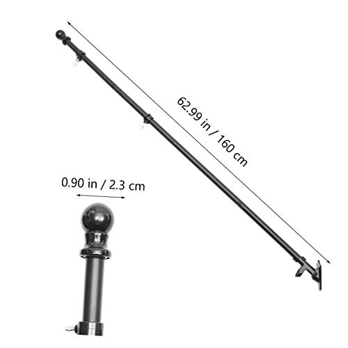 ROMISBABA Outdoor Fahnenmast mit Halterung und Drehbarem Fahnenhalter Wetterfester Aluminium Sockel Tangle Flaggenmast für Garten Balkon und Terrasse Zufällige Farbe von ROMISBABA