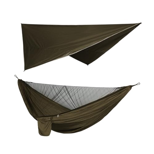 ROMISBABA Outdoor Hängematte mit Wasserdichtem Zelt und UV Schutz Langlebiges Sonnendach mit Verstärkten Ecken für Camping Garten Wandern und Strand Wetterfest und Reißfest Zufällige Farbe ROMISBABA Outdoor Hängematte mit Wasserdichtem Zelt und UV Schutz Langlebiges Sonnendach mit Verstärkten Ecken für Camping Garten Wandern und Strand Wetterfest und Reißfest Zufällige Farbe von ROMISBABA