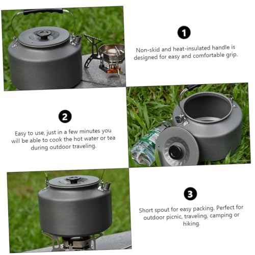 ROMISBABA Outdoor Teekessel Camping Wasserkocher aus Langlebigem Material Kompakt und Platzsparend mit Kurzem Ausguss für Picknick Wandern und Outdoor Aktivitäten ROMISBABA Outdoor Teekessel Camping Wasserkocher aus Langlebigem Material Kompakt und Platzsparend mit Kurzem Ausguss für Picknick Wandern und Outdoor Aktivitäten von ROMISBABA