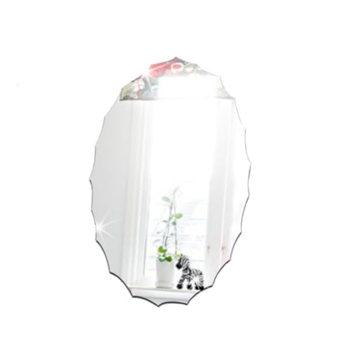 ROMISBABA Ovaler Spiegelaufkleber mit Spitzenrand Silber Flexibler Funktionaler Badspiegel aufkleber Selbstklebend für Glatte Wände Fliesen Möbel und Dekoration im Badezimmer ROMISBABA Ovaler Spiegelaufkleber mit Spitzenrand Silber Flexibler Funktionaler Badspiegel aufkleber Selbstklebend für Glatte Wände Fliesen Möbel und Dekoration im Badezimmer von ROMISBABA