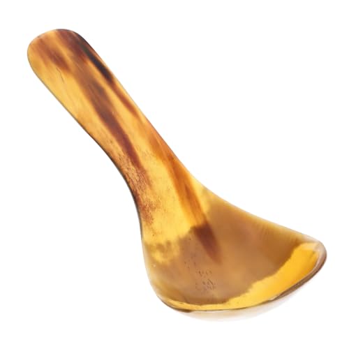 ROMISBABA Ox Horn Suppenlöffel Praktisch Glatt Langlebig Handgefertigt Natürliche Farbe Zufällig Für Kaffee und Suppe Geeignet Zufällige Farbe von ROMISBABA