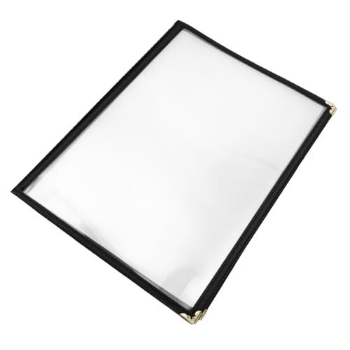 ROMISBABA PVC Menüschutz Transparent Speisekartenhalter aus Hochwertigem Leicht zu Reinigendem Material für Restaurant Bar Wiederverwendbar Praktische Menüaufbewahrung von ROMISBABA