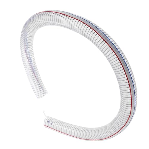 ROMISBABA PVC Stahlseilverstärkter Flexibler Schlauch Id Ad Widerstandsfähig gegen Vakuum Kälte und Druck Vielseitiger Industriewasserschlauch für Öl Wasser Landwirtschaft und Technik von ROMISBABA