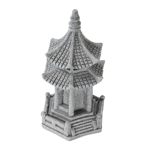 ROMISBABA Miniatur Statue Für Garten Wetterfeste Pavillon Dekoration Aus Kunststein Realistisches Zen Garten Zubehör Für Bonsai Und Aquarienlandschaft Einfache Installation Mit von ROMISBABA