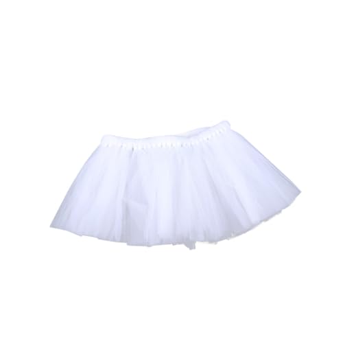 ROMISBABA Pet Tutu Rock Weiß Mesh Skirt für Katzen und Hunde Atmungsaktive Design Kleidung Bequemer Leichter Tüllrock für Party und Alltagsspaziergänge von ROMISBABA
