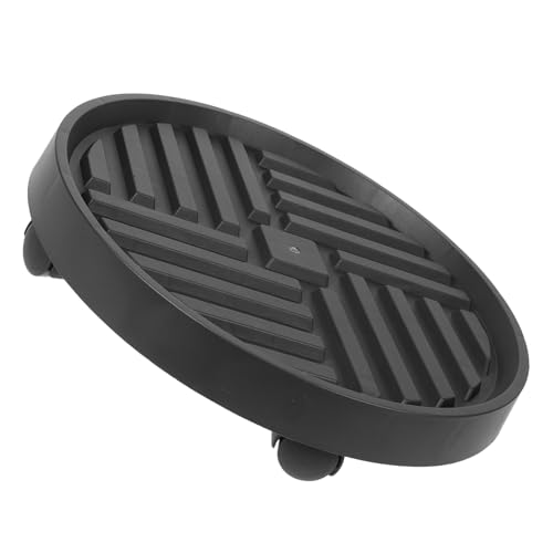 ROMISBABA Pflanzenroller mit Rädern Robuster Beweglicher Pflanzentopf Untersetzer Runder Dicker Pflanzkübel Stand mit Wasserauffangfunktion Indoor und Outdoor Pflanzträger für Schwere von ROMISBABA