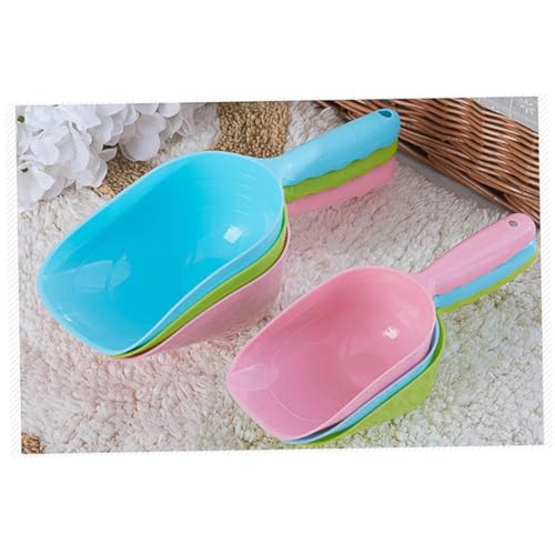 ROMISBABA Plastik Futter Schaufel für Haustiere Vielseitig Einsetzbar Langlebiges Material Flacher Boden für Festen Stand Portionieren von Hundefutter Katzenfutter und Zufällige Farbe von ROMISBABA
