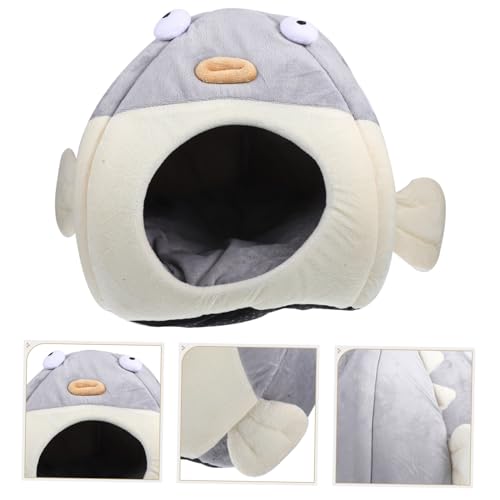 ROMISBABA Plüsch Haustierbett Halbgeschlossene Flusskugelform Wärmendes Katzenhaus Weiches Nest Für Kleine Katzen Indoor Nutzung ROMISBABA Plüsch Haustierbett Halbgeschlossene Flusskugelform Wärmendes Katzenhaus Weiches Nest Für Kleine Katzen Indoor Nutzung von ROMISBABA