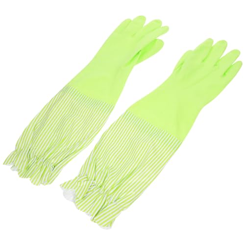 ROMISBABA Plüschgefütterte Spülhandschuhe Dicke Rutschfeste Reinigungshandschuhe für Haushalt Küchenhandschuhe mit Lotusblatt-bündchen Grün Winterliche Schützende Geschirrhandschuhe ROMISBABA Plüschgefütterte Spülhandschuhe Dicke Rutschfeste Reinigungshandschuhe für Haushalt Küchenhandschuhe mit Lotusblatt-bündchen Grün Winterliche Schützende Geschirrhandschuhe von ROMISBABA