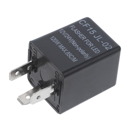 ROMISBABA Poliges blinkrelais für Auto und Motorrad Stabiles Elektronisches Flasher Relay ohne Polarität Einfache Installation Erhöhte Sichtbarkeit und Fahrsicherheit von ROMISBABA