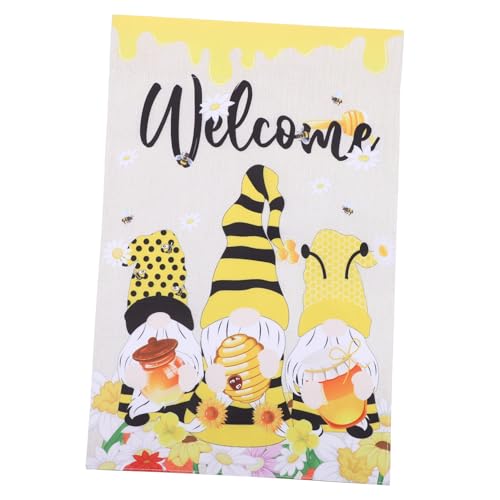 ROMISBABA Polyester Gartenflagge mit Bienen und Gartenzwerg Doppelseitig Bedruckt Wetterfest Sommerliche Willkommensfahne für Außenbereich Dekorative und Gartenflagge für Party und Terrasse ROMISBABA Polyester Gartenflagge mit Bienen und Gartenzwerg Doppelseitig Bedruckt Wetterfest Sommerliche Willkommensfahne für Außenbereich Dekorative und Gartenflagge für Party und Terrasse von ROMISBABA