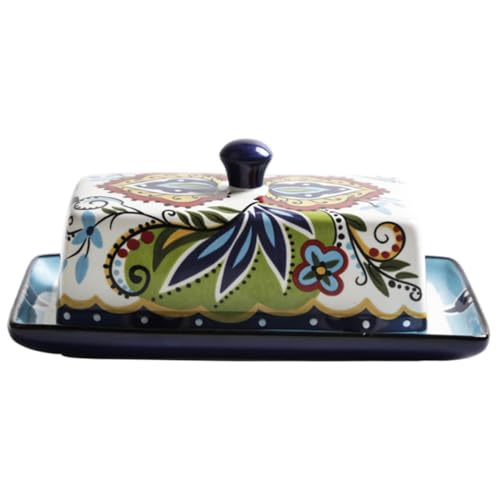 ROMISBABA Porzellan Butterdose mit Floralem Deckel Kreative Keramik Butterschale für Haushalt Stilvolle Aufbewahrungsbox für Butter und Käse Dekoratives Küchenaccessoire als Geschenk ROMISBABA Porzellan Butterdose mit Floralem Deckel Kreative Keramik Butterschale für Haushalt Stilvolle Aufbewahrungsbox für Butter und Käse Dekoratives Küchenaccessoire als Geschenk von ROMISBABA