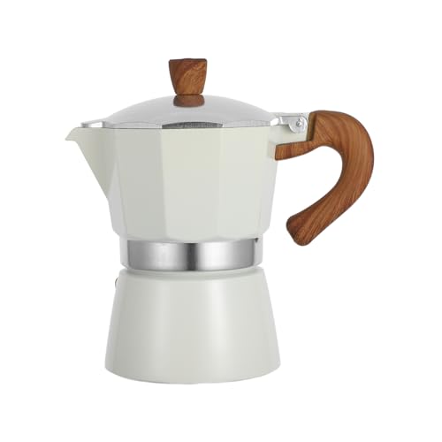 ROMISBABA Pot Hand Brewing Espressokocher Mokkakanne Weiß für Personen Leicht Tragbar Einfache Bedienung Robustes Design von ROMISBABA