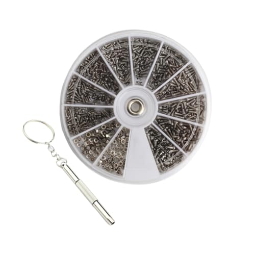 ROMISBABA Präzises Brillen Reparatur Set mit Schrauben und Schraubendreher für Fassungslose Sonnenbrillen Uhren Home Repairing Tool Kit Langlebig und Einfach zu Bedienen von ROMISBABA