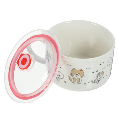ROMISBABA Ramen Schüssel mit Griff und Deckel Auslaufsichere Lunch Bowl Praktische Bento Schale für Haushalt und Büro Niedliche Katzen design Frischhaltedose Spülmaschinenfest und ROMISBABA Ramen Schüssel mit Griff und Deckel Auslaufsichere Lunch Bowl Praktische Bento Schale für Haushalt und Büro Niedliche Katzen design Frischhaltedose Spülmaschinenfest und von ROMISBABA