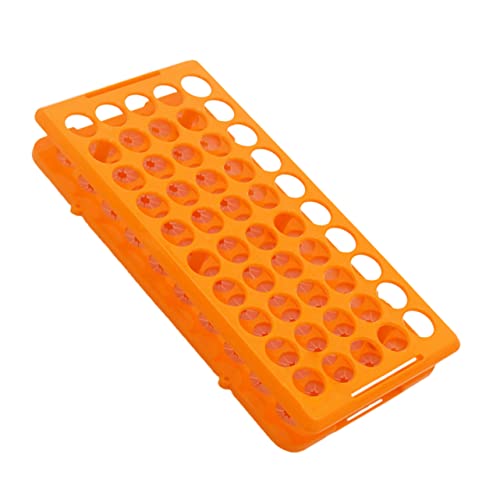 ROMISBABA Reagenzglasgestell essservice speiseservice Laborzubehör Teströhrenhalter Entwurf Ständer für Reagenzglas Halter für Zentrifugenröhrchen Halter für Glasröhren pp-Material Orange von ROMISBABA