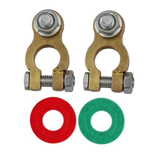ROMISBABA Reine Kupfer Batterieklemmen Schnellverschluss Stecker mit und Grünem Dichtungspolster Top Post Anschluss für Auto Boot Rv und Freizeitfahrzeuge Langlebig und Vielseitig von ROMISBABA