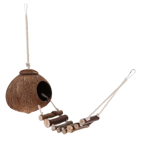 ROMISBABA Reptilien Versteck mit Holzleiter Leichtes Kletterhaus aus Robustem Naturholz für Krabben und Kleine Haustiere Terrarien Hideout mit Natürlicher Holzstruktur Fördert Bewegung und ROMISBABA Reptilien Versteck mit Holzleiter Leichtes Kletterhaus aus Robustem Naturholz für Krabben und Kleine Haustiere Terrarien Hideout mit Natürlicher Holzstruktur Fördert Bewegung und von ROMISBABA