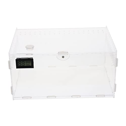 ROMISBABA Reptilien Zuchtbox aus Transparente Aufzuchtbox für Reptilien Insekten und Spinnen mit Hygrometer Tragbar und Leicht für Terrarienpflege ROMISBABA Reptilien Zuchtbox aus Transparente Aufzuchtbox für Reptilien Insekten und Spinnen mit Hygrometer Tragbar und Leicht für Terrarienpflege von ROMISBABA