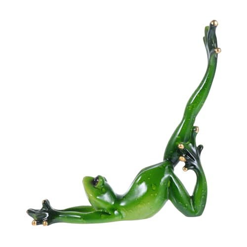 ROMISBABA Resin Yoga Frosch Figurine Desktop Ornament Grün Yoga Form Dekoration für Wohnzimmer Büro Garten Bonsai Aquarium Geschenkidee ROMISBABA Resin Yoga Frosch Figurine Desktop Ornament Grün Yoga Form Dekoration für Wohnzimmer Büro Garten Bonsai Aquarium Geschenkidee von ROMISBABA