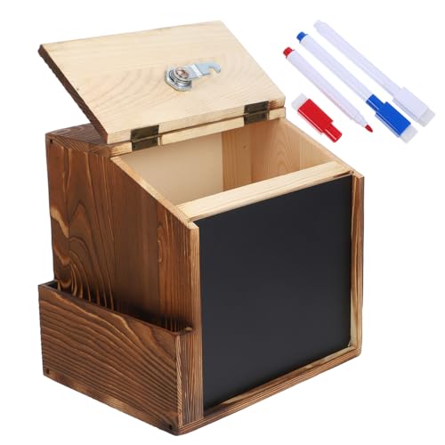 ROMISBABA Retro Wooden Vorschläge Box Mit Verriegelungs Wandmontage Spendenbox Stimmzettel Multi Funktionaler Mailbox -tippbox Für Schulbüro Und Zuhause ROMISBABA Retro Wooden Vorschläge Box Mit Verriegelungs Wandmontage Spendenbox Stimmzettel Multi Funktionaler Mailbox -tippbox Für Schulbüro Und Zuhause von ROMISBABA