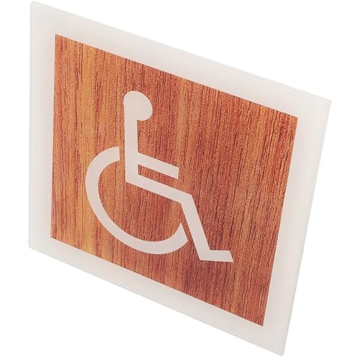 ROMISBABA Rollstuhlzugängliches Badezimmer Schild Holzmaserung Langlebiges Behindertensymbol für Toiletten Markierung für Einfache ROMISBABA Rollstuhlzugängliches Badezimmer Schild Holzmaserung Langlebiges Behindertensymbol für Toiletten Markierung für Einfache von ROMISBABA
