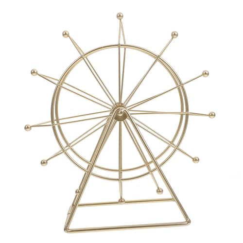 ROMISBABA Rotierendes Riesenrad Tischdeko aus Metall Kreatives Desktop Office Decor Sky Wheel Ornament in Gold Stilvolle Schreibtisch Dekoration für Zuhause und Büro von ROMISBABA