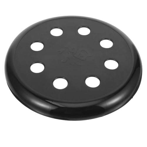 ROMISBABA Runder Barhocker Sitz Ersatzteil Kunststoff Sitzfläche mit Löchern Schwarz Strapazierfähiger Hocker Sitzbezug für Barstuhl Vielseitiges Sitzkissen Zubehör für Runde Stühle von ROMISBABA