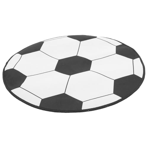 ROMISBABA Runder Fußballteppich rutschfest Waschbar Wohnzimmer Schlafzimmer Kinderzimmer Computerstuhlmatte mit Schalldämmender Vielseitiger Nutzung und Einzigartigem Fußball Design von ROMISBABA