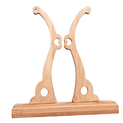 ROMISBABA Runder Handventilator Halter aus Holz Chinesischer Stil Stabiler Fan Ständer für Dekoration Antik Design Praktisch und Langlebig für Zuhause und Ausstellungen von ROMISBABA