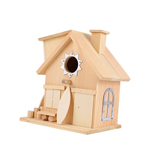 ROMISBABA Rustikales Vogelhaus aus Holz für Garten und Terrasse Handgefertigtes Nistkasten für Draußen Dekorative für Ihre Outdoor ROMISBABA Rustikales Vogelhaus aus Holz für Garten und Terrasse Handgefertigtes Nistkasten für Draußen Dekorative für Ihre Outdoor von ROMISBABA