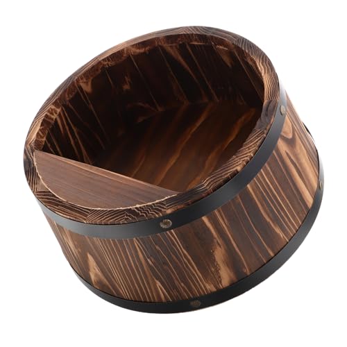 ROMISBABA Rustikales Wandregal Whisky Weinfass Design Platzsparendes Multifunktionales Wandmontiertes Display Regal für Whiskyflaschen Weindekoration und Barflaschen Vintage Wohnaccessoire von ROMISBABA