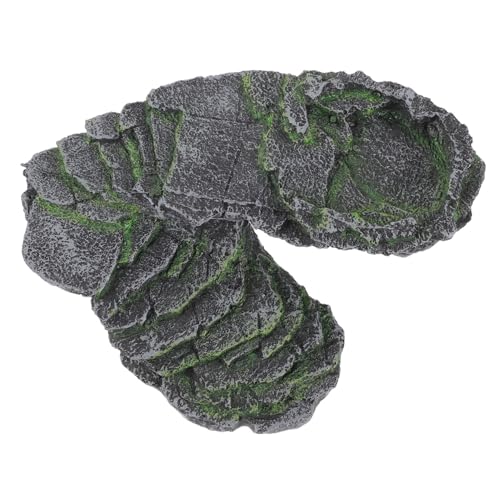 ROMISBABA Schildkröten Sonnenplattform Aquarium Dekoration aus Robustem Resin Multifunktional als Kletterrampe und Versteck Schildkrötenbecken Deko Installieren Geeignet für Terrarien und von ROMISBABA