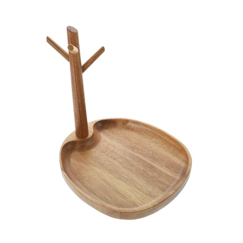 ROMISBABA Schlüsselablage aus Massivem Holz mit Rutschfesten Pads Stabiles Desktop Regal für Ordentliche Schlüsselaufbewahrung Platzsparend und Stilvoll für Eingangsbereich und Wohnzimmer von ROMISBABA