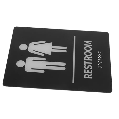 ROMISBABA Selbstklebendes Braille Wc schild aus Acryl mit Taktiler Blindenschrift Zugänglich für Sehbehinderte Schnelle Montage Geschlechtsneutrales Design Geeignet für Öffentliche von ROMISBABA