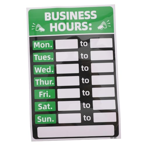 ROMISBABA Selbstklebendes Geschäftszeitenschild und UV für Geschäfte Cafés und Restaurants Langlebiges Material Optimal für Öffnungszeiten ROMISBABA Selbstklebendes Geschäftszeitenschild und UV für Geschäfte Cafés und Restaurants Langlebiges Material Optimal für Öffnungszeiten von ROMISBABA
