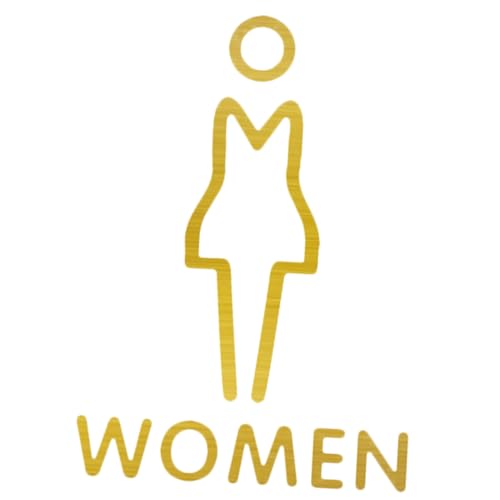 ROMISBABA Selbstklebendes Toilettenschild Gold Damen Wc Türschild Langlebig Robust für Hotel Restaurant Badezimmer Dekoration Klare Wegweisung und Praktische Nutzung ROMISBABA Selbstklebendes Toilettenschild Gold Damen Wc Türschild Langlebig Robust für Hotel Restaurant Badezimmer Dekoration Klare Wegweisung und Praktische Nutzung von ROMISBABA