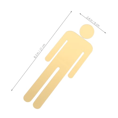 ROMISBABA Selbstklebendes Unisex Wc Schild aus Acryl Goldfarbenes Toilettenschild für Herren und Damen Installieren Elegant für Badezimmer Geschäft Räume Geeignet ROMISBABA Selbstklebendes Unisex Wc Schild aus Acryl Goldfarbenes Toilettenschild für Herren und Damen Installieren Elegant für Badezimmer Geschäft Räume Geeignet von ROMISBABA