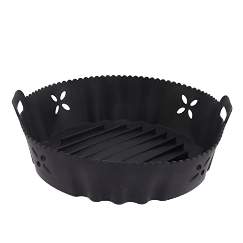 ROMISBABA Silikon Backform für Heißluftfritteuse Hitzebeständiger Spülmaschinenfester Wiederverwendbarer Air Fryer Topf Einsatz Antihaft Backschale für Fettarmes Kochen Vielseitig von ROMISBABA