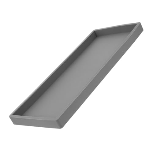 ROMISBABA Silikon Badablage Rechteckig rutschfest Langlebig Badezimmer Organizer Kosmetik Aufbewahrung Tablett für Tägliche Pflege Hotelbedarf Desktop Ablage von ROMISBABA