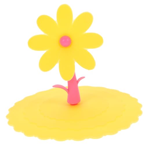 ROMISBABA Silikon Blumendeckel Auslaufsicher Lebensmittelecht Weicher Silikonbecherdeckel Kreative Chrysantheme Form Passend für Trinkbecher Leicht Gelb Wiederverwendbar Hitzebeständig ROMISBABA Silikon Blumendeckel Auslaufsicher Lebensmittelecht Weicher Silikonbecherdeckel Kreative Chrysantheme Form Passend für Trinkbecher Leicht Gelb Wiederverwendbar Hitzebeständig von ROMISBABA